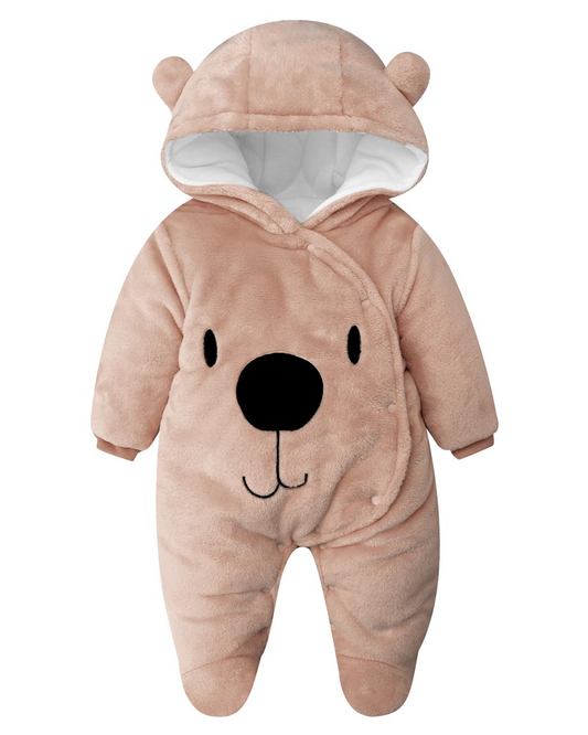 JIAMY mono de invierno con capucha 0-3 meses para bebés