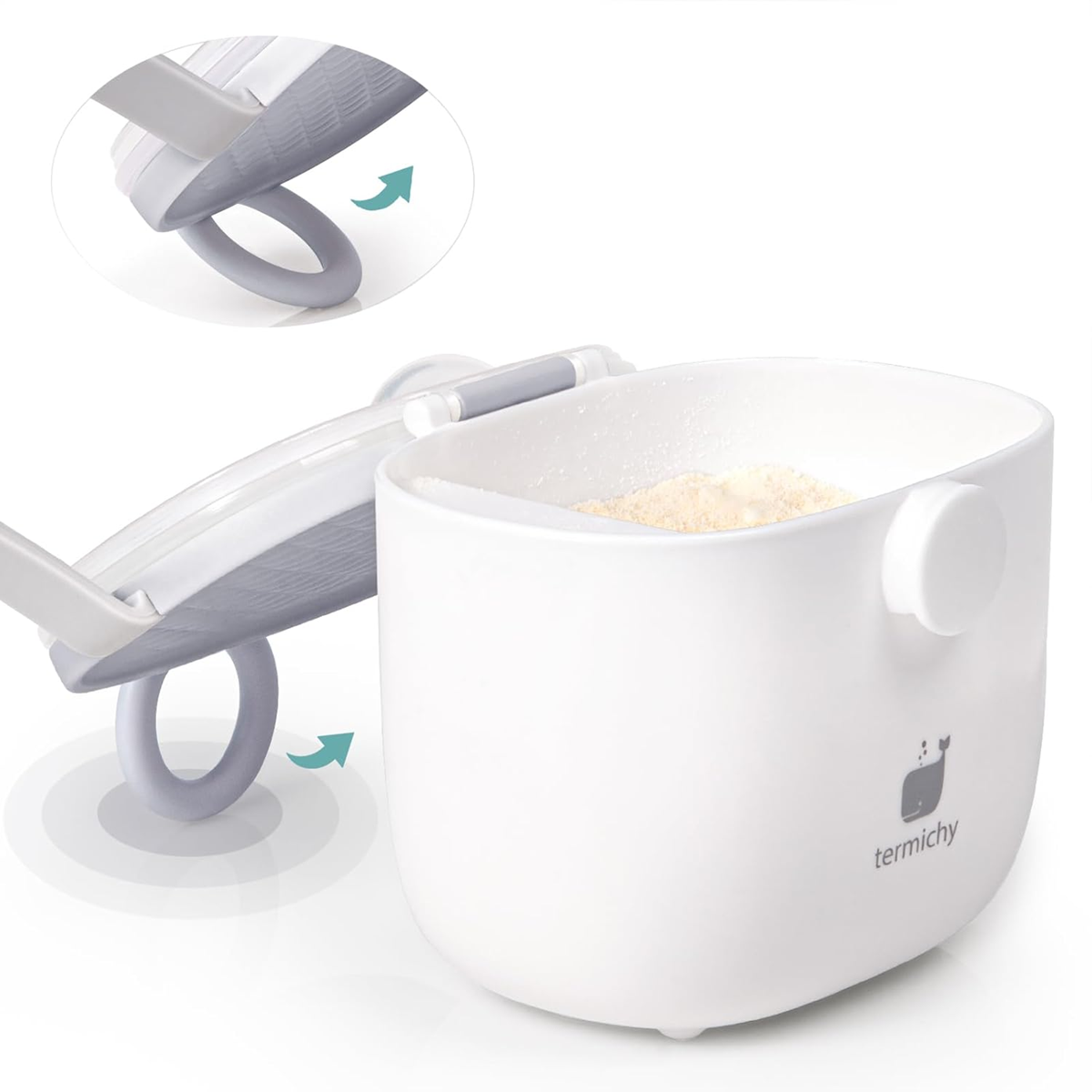TERMICHY recipiente para leche de fórmula 500 ml 250 g + cuchara medidora
