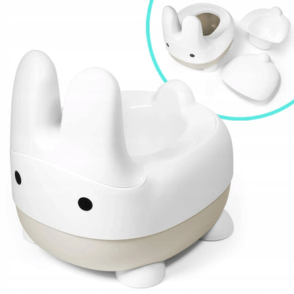 SUPERBE BEBE orinal con cambiador extraíble y tapa de CONEJO