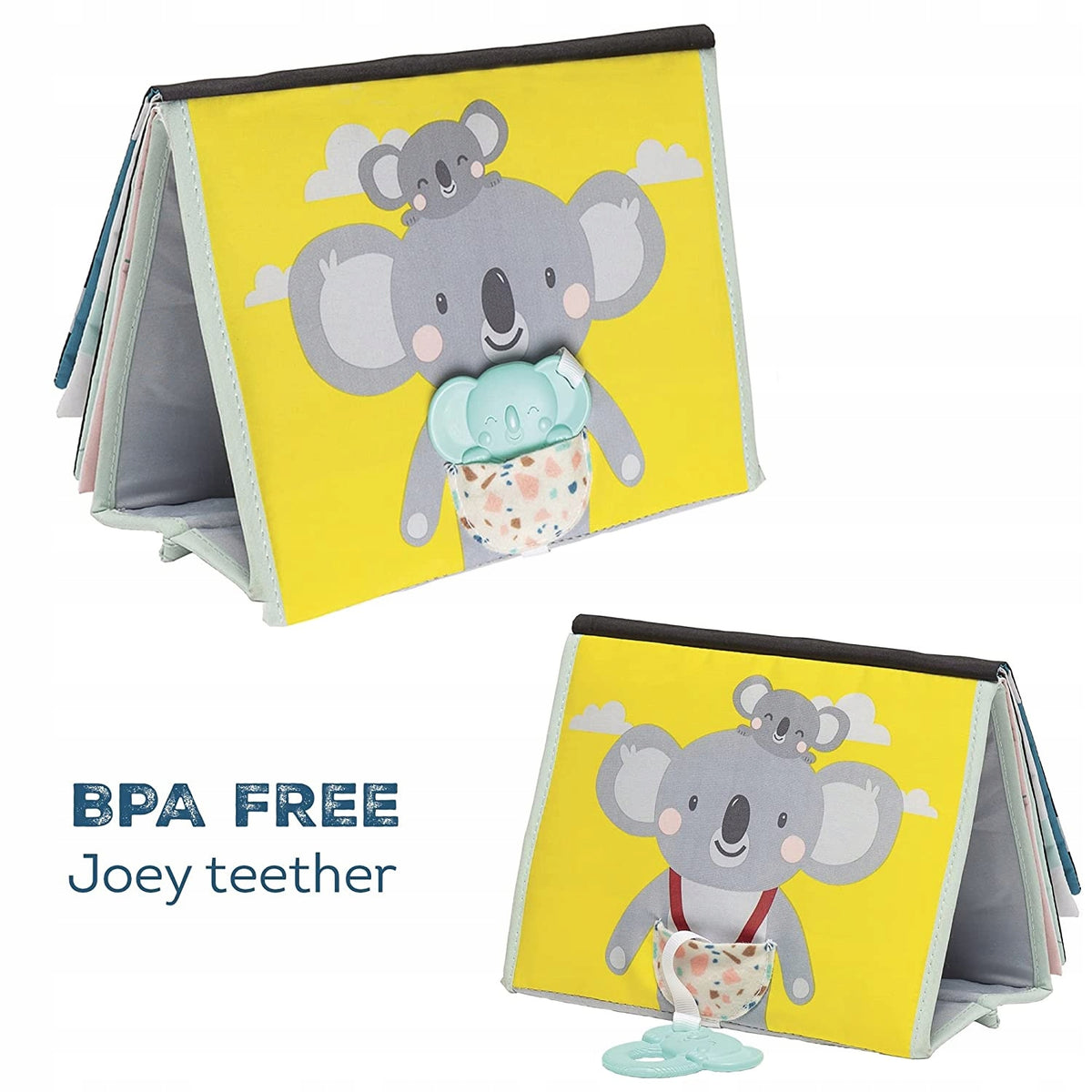 TAF TOYS książka sensoryczna kontrastowa LUSTERKO, książeczka z gryzakiem BPA free dla niemowląt 0+.