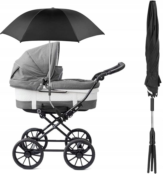 RIOGOO sombrilla protectora para cochecito diámetro 73 cm protector UV 50+ impermeable