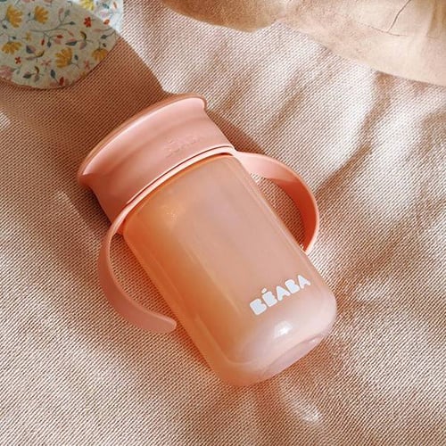 Vaso de entrenamiento 360 pink Béaba 340 ml 12m+