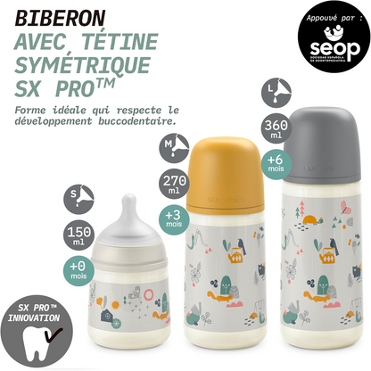 SUAVINEX biberón con tetina simétrica SX PRO 360ml 6m+
