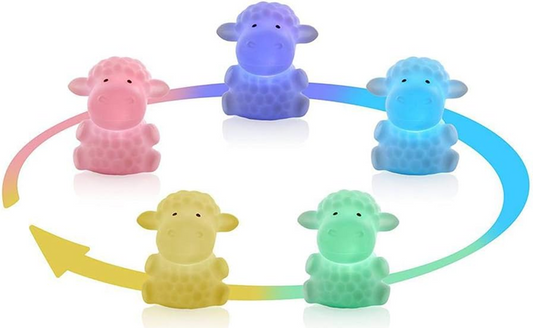 MINILAND Night Sheep lámpara nocturna LED 5 colores 12,5 cm para bebés
