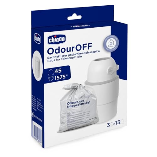 Chicco Odour Off bolsas para contenedor de pañales 3x 15