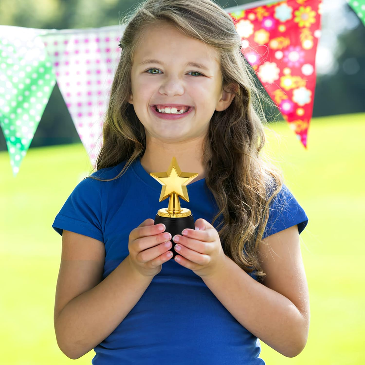 Trofeo estrella de plástico 12 cm