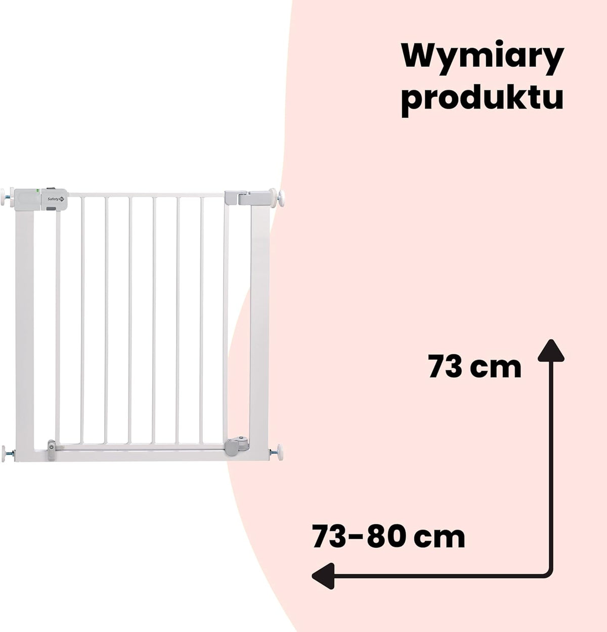 SAFETY 1ST Barrera de seguridad Auto Close para escaleras, sin taladrar, 73-80 cm