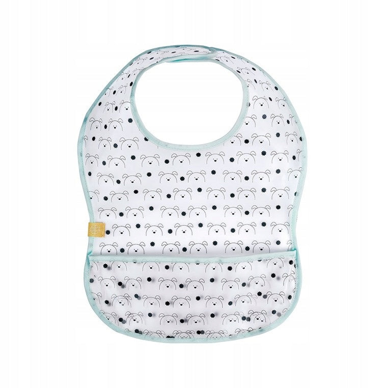 LASSIG babero de plástico con velcro y bolsillo 6-24 meses