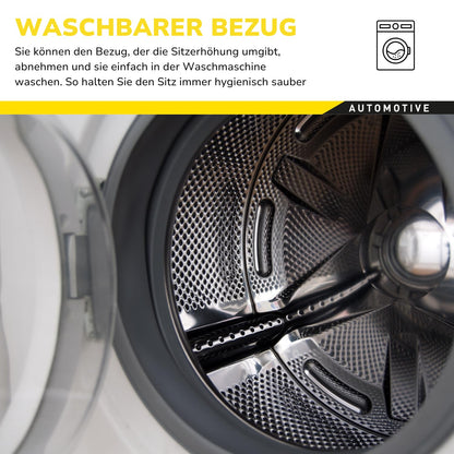 DUNLOP Car Booster fotelik samochodowy podwyższający 135-150 cm, zdejmowany i zmywalny pokrowiec