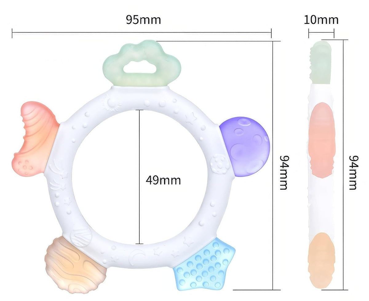 AKOLIK mordedor de silicona ultra suave masajeador 9,5 cm 3 m+
