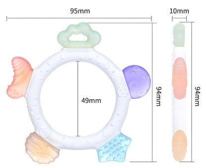 AKOLIK mordedor de silicona ultra suave masajeador 9,5 cm 3 m+