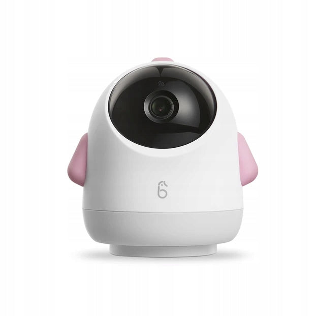 SIMSHINE Baby Pro kamera 2K FHD 360° niania elektroniczna iOS Android + uchwyt, biała z różowymi detalami