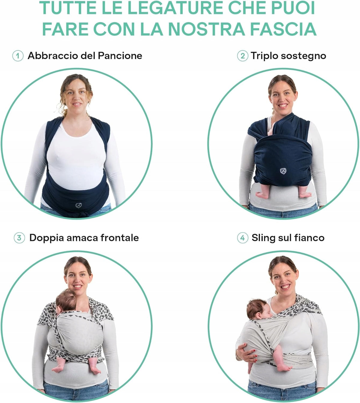 KOALA BABYCARE portabebés elástico hasta 15 kg máximo