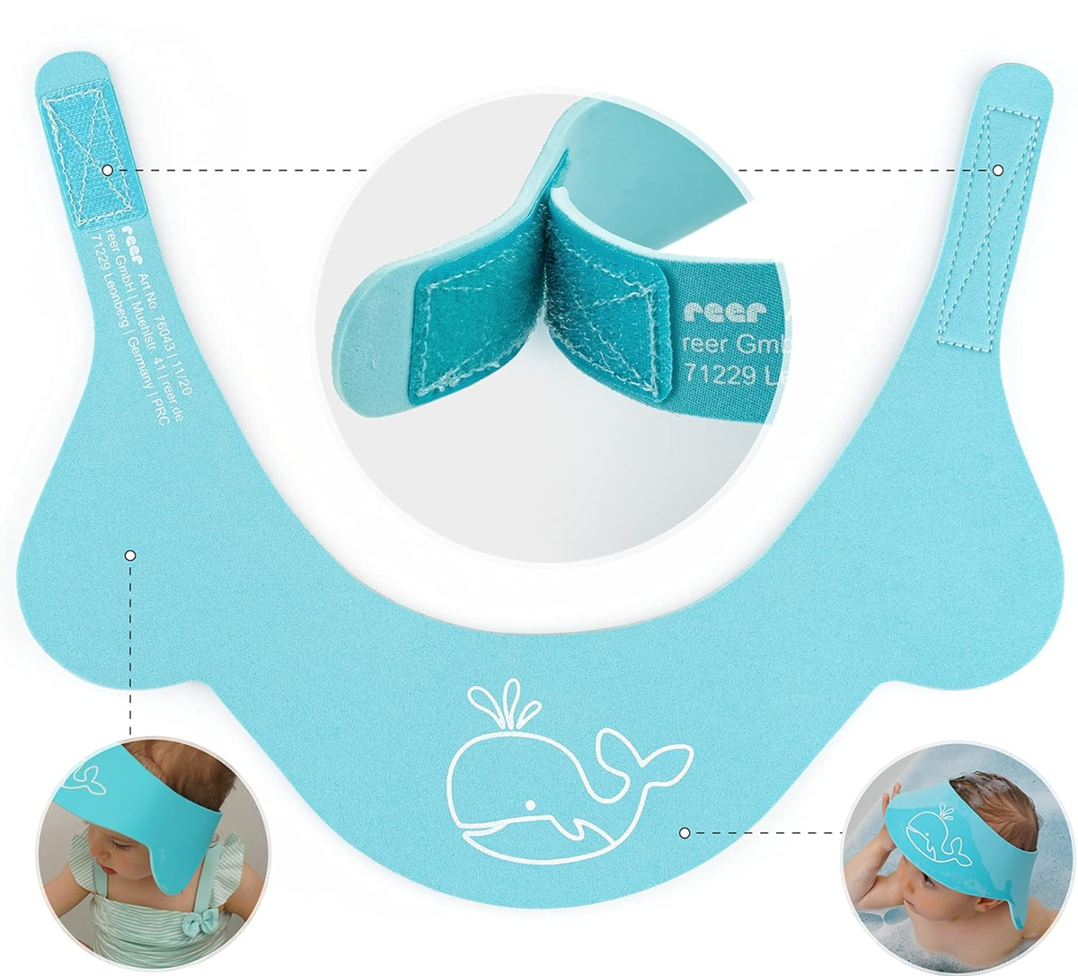 MyHappyBath gorro de baño protector solar 40-55 cm