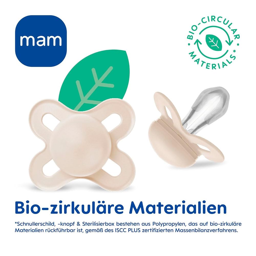 MAM Perfect smoczek uspokajający silikonowy 6-16 m x2, bio-cyrkularne materiały