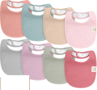 KEABABIES baberos con broche 0-24 meses x8