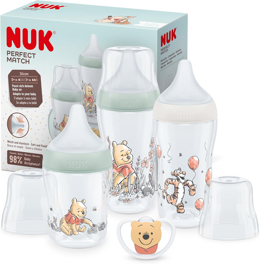 NUK Perfect Match set de inicio biberones y chupete Winnie The Pooh
