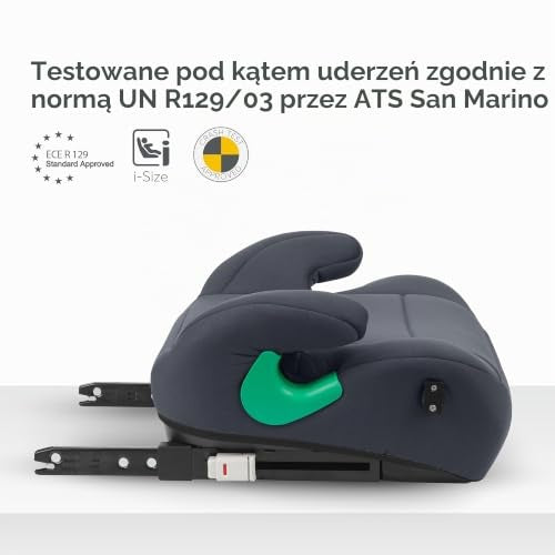 KikkaBoo i-Pop i-Size ISOFIX Booster Seat, 125-150 cm
