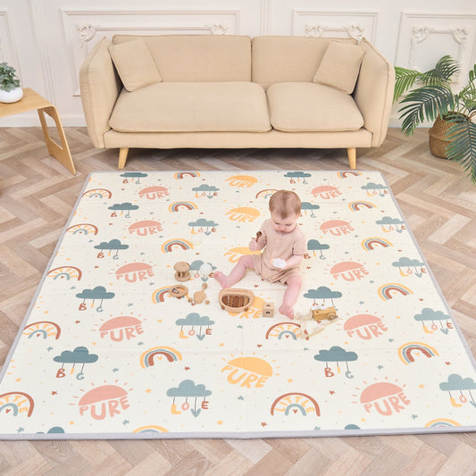 Superbe Bébé Pure Big Love XXL – rozłożona mata piankowa z dzieckiem
